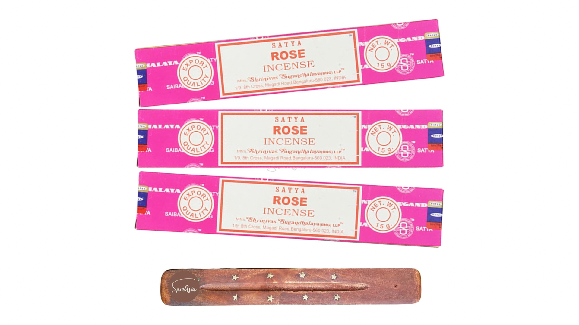 Rose Incense & Holder Set
