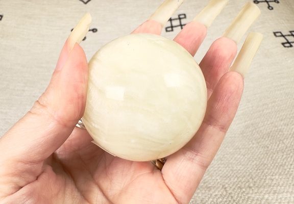 Cream Calcite Sphere