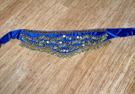 Blue Velvet Hip Scarf