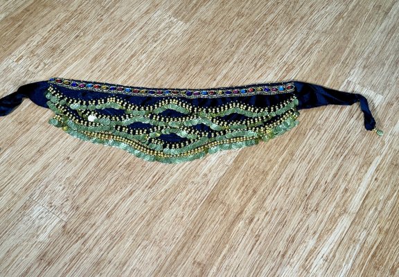 Black Velvet Hip Scarf