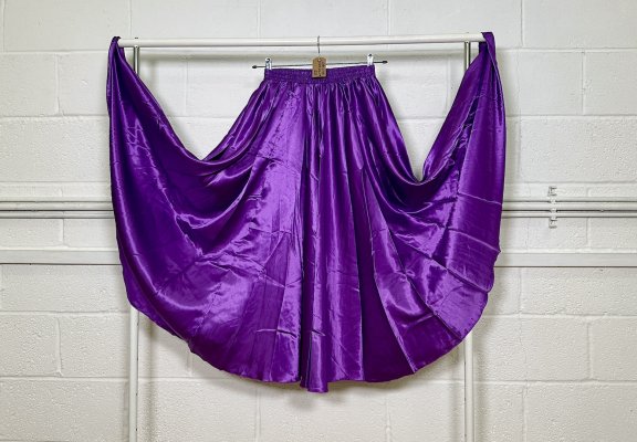 Purple Satin Circle Skirt