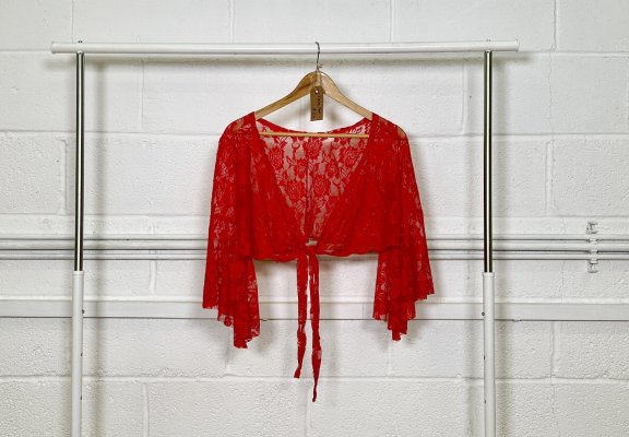Red Lace Bolero Top